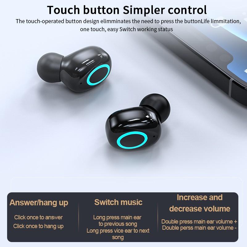 Mini cuffie wireless Bluetooth 5.0 TWS Auricolari per bassi stereo Sport  Fitness Auricolari rumore Cancellazione cuffie in-ear Power Bank per  Android /IOS acquista in modo economico — spedizione gratuita, recensioni  reali con