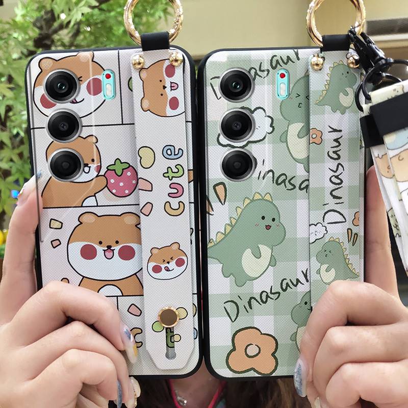Ring Shockproof Phone Case For Tecno Camon40 Pro 5G/CM7 Cartoon Durable Cute Kickstand Anti-dust Soft Case Protective