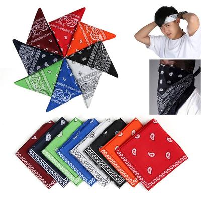 Women Fashion Handkerchief Neck Scarf Wristband Paisley Bandana Hair Band Printed Square Scarves