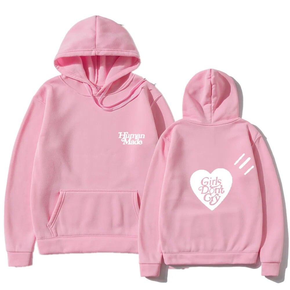 Girls Don’t Cry Human Unisex Hoodies Sweatshirts Autumn Winter Letter Printing Casual Japanese Streetwear Unisex Male Clothing