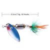 Multi-Color Metal Spinner Lure Freshwater Fishing Shiny Blade Bait With Weight Variants 4.2g To 7.5g