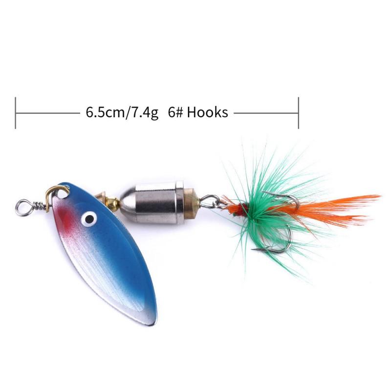 Multi-Color Metal Spinner Lure Freshwater Fishing Shiny Blade Bait With Weight Variants 4.2g To 7.5g