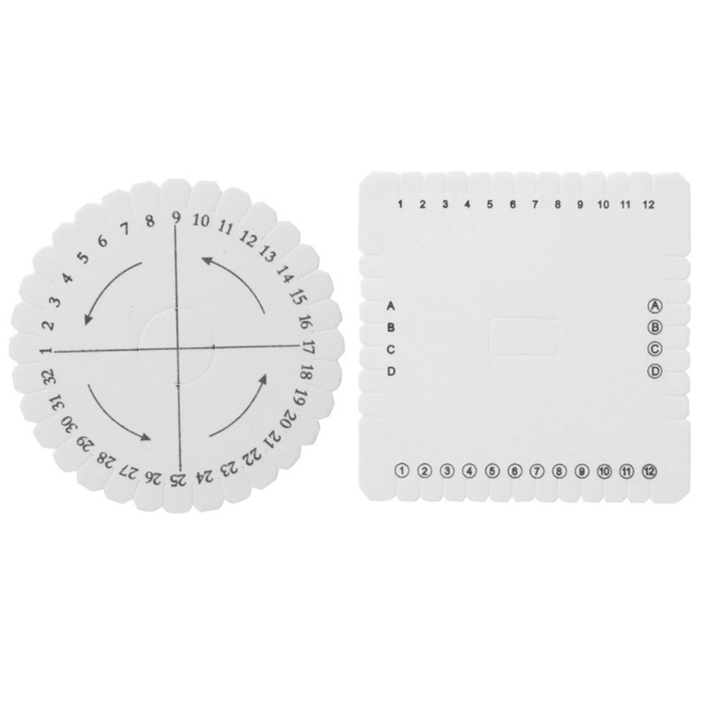 

Round Square Bracelet Knitting Braiding Disk Kumihimo Beading Cord Disc Disk Tray Braided Rope Weaving DIY Craft Tools2Pcs белый