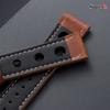 Genuine Cowhide Watchband for Omega Business Watch Band for Seiko 20mm 22mm Butterfly Buckle Stitching Brown Strap for Men Women