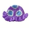 Hand Crochet Bucket Hat with Ruffled Edge Warm Fisherman Hat Ethnic Flower Hat Headwear for Women Winter Elegances