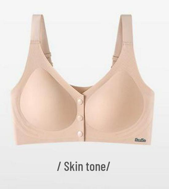 Sujetador Shi Fengni 1023 de Cierre Frontal sin Costuras: Tallas Grandes, Soporte Lumbar, Efecto Adelgazante para Mujeres de Mediana Edad y Mayores