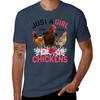 Just A Girl Who Loves Chickens Floral Farmer Girl Gifts Tshirt Long Lasting Casual Tshirt