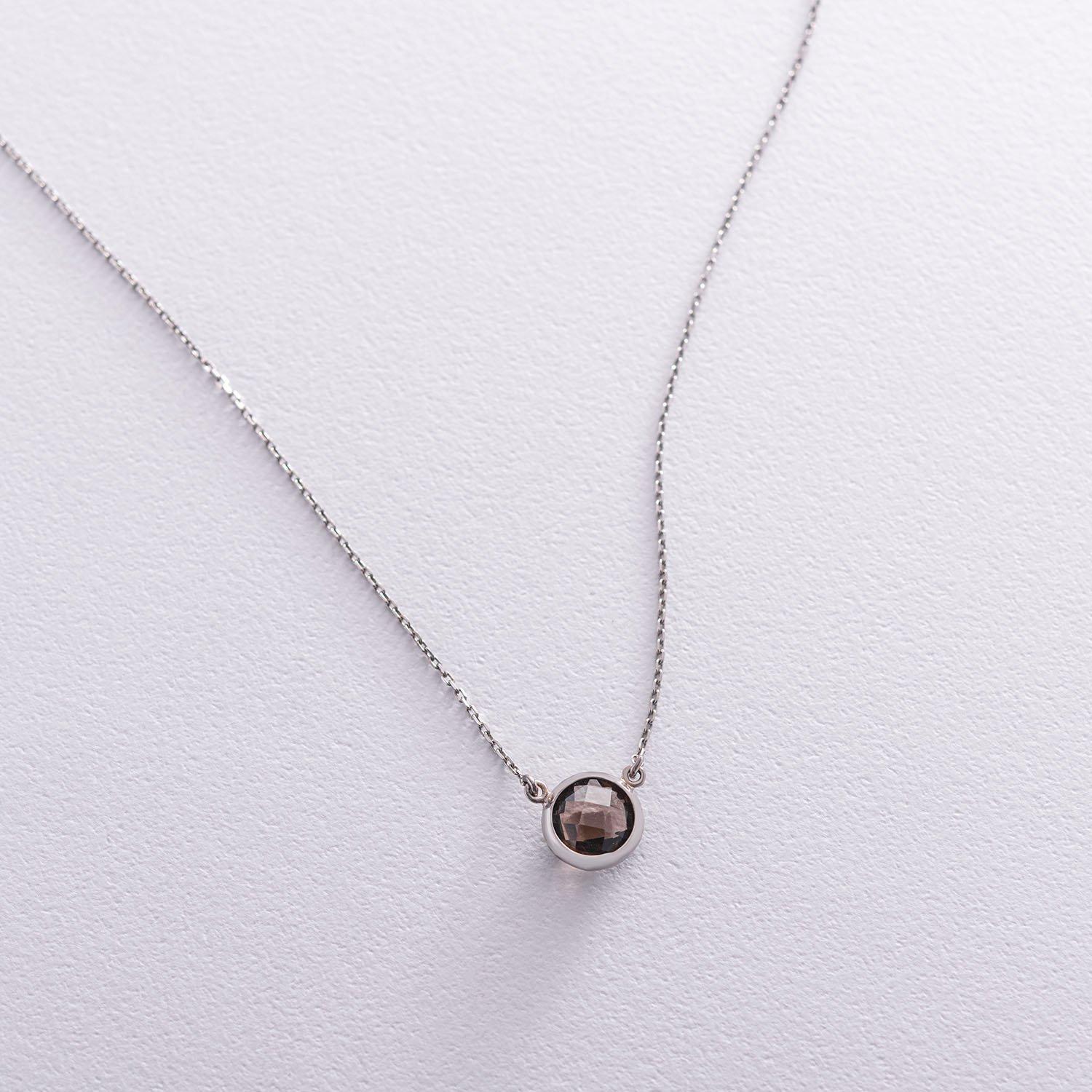 

Срібна каблучка з димчастим топазом Oniks 40 срібний