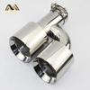 Car Accessories Stainless Steel H Type Double Outlet 101mm 114mm Straight Side Exhaust Pipe Tail Throat