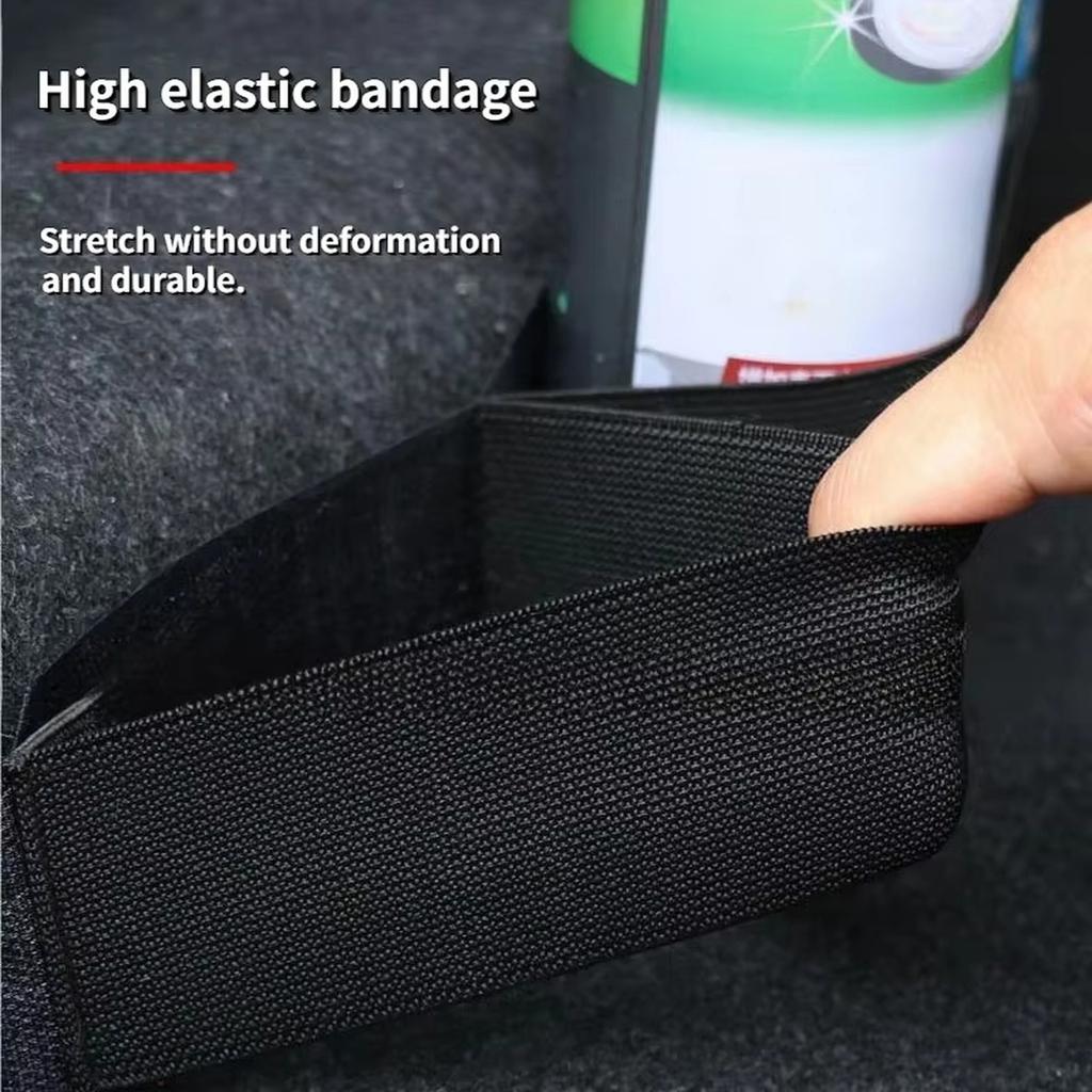 Cinto Fixo para Armazenamento de Porta-Malas de Carro Tira de Nylon Organizador Loop Acessórios de Veículo Preto Tira Organizadora de Porta-Malas Organizador de Interior de Carro