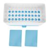 Separated Washable Kitchen Draining Rack Spoon Chopsticks Storage Box Holder Organizer (Blue)