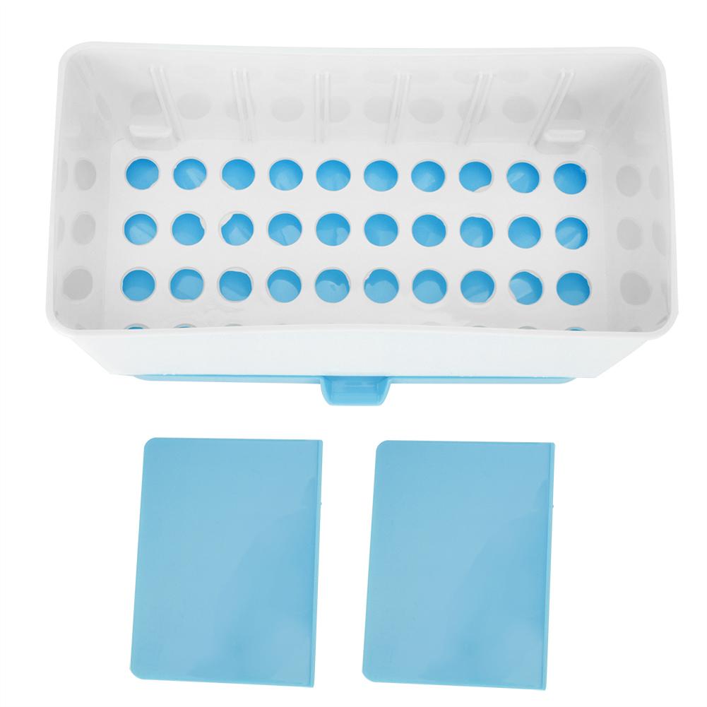 Separated Washable Kitchen Draining Rack Spoon Chopsticks Storage Box Holder Organizer (Blue)