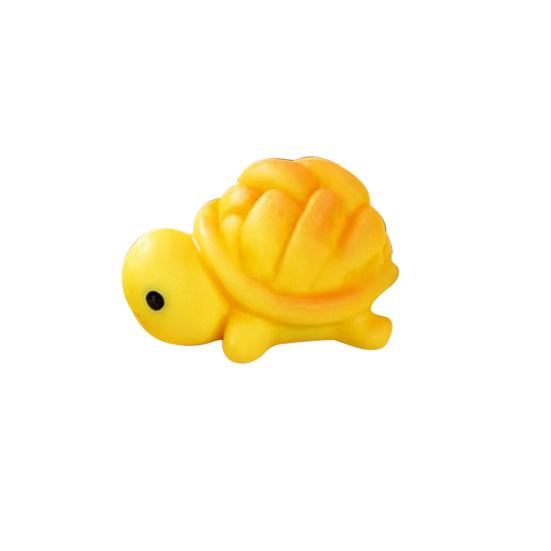 Mini-Schildkrötenstatue Miniatur-Gelbe Schildkrötenfigur Winzige Meeresbewohner-Ornament für Bonsai-Feengarten Mikro-Landschaftsdekoration