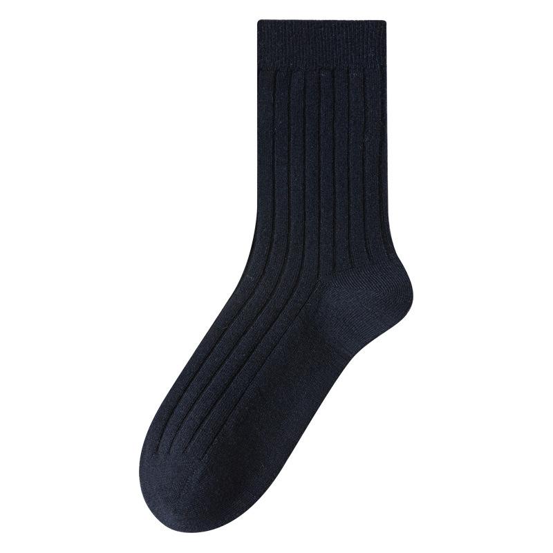 Winter Women's Thick Double-needle Wool Socks for Warmth, Super Thick Loose Mid-calf Socks, Cashmere Socks, Long Stockings