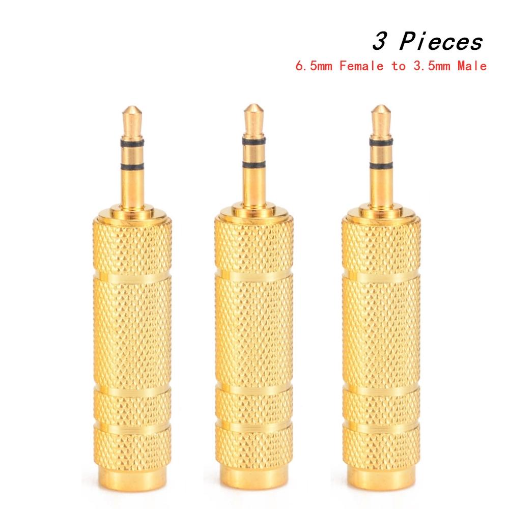 6.5 mm Male to 3.5 mm Headphone Adapter FemaleWear-resistant Jack Converter Audio Plug Easy Installment Gold Plating ProcessGood product