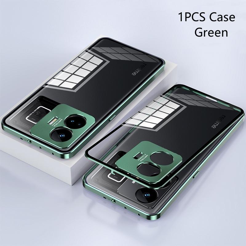Luxury Case For Realme GT Neo 5 Case For Realme GT3 5G Capa Aluminium Alloy Metal Frame Bumper Tempered Glass Camera 360 Cover
