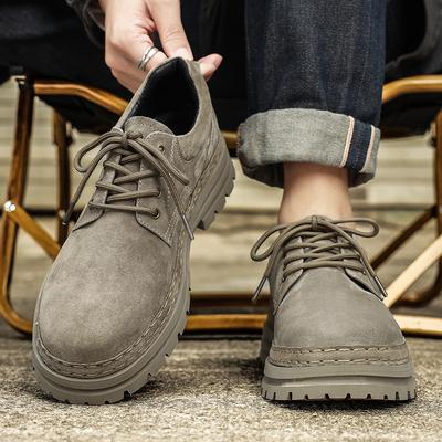 Four Seasons Pigskin Martin Boots Men's British Style Low Help Outdoor Casual High Quality Retro Tooling Shoes