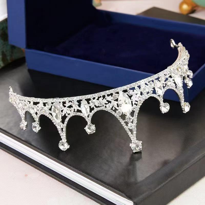 Baroque Crystal Princess Crown Headband - Elegant Headdress for Women