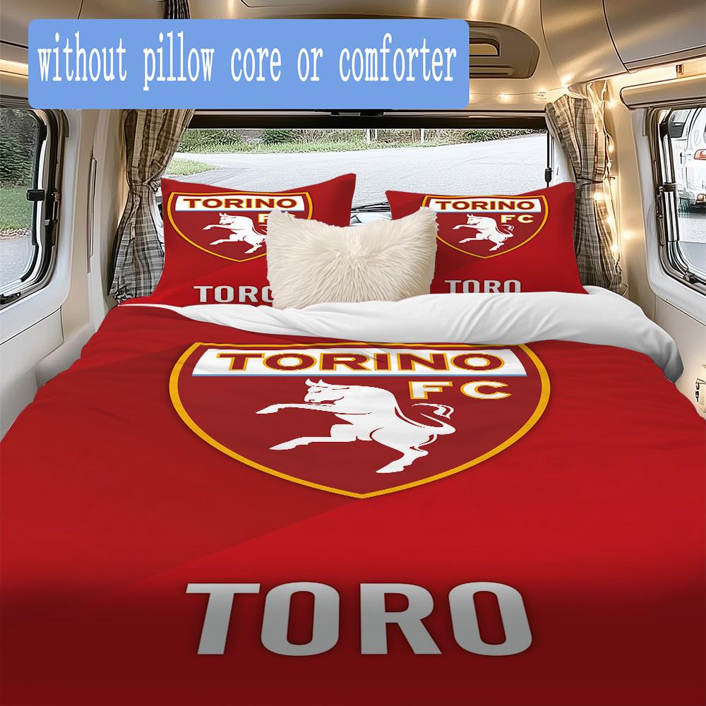 Torino Fc Pattern Bedding,Quilt Set Quilt Cover Pillowcase Home Birthday Gift (1*duvet cover+2*pillowcase,without core)DSJT261018094