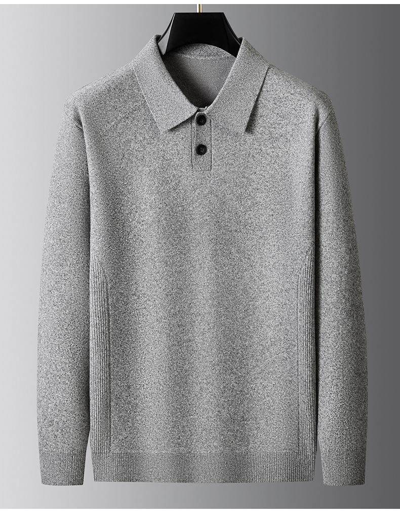 Fat Brother 2025 Plus Size Men's Polo Collar Fleece Knitwear - Thick Winter Woolen Layer