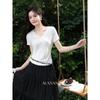 Women's V-Neck Slim Fit Short Sleeve T-Shirt