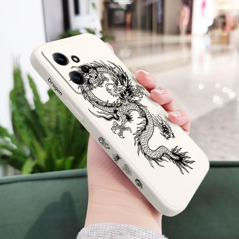 

Dragon Groaned Phone Case For Xiaomi Redmi Note 13 12 12S 11 11S 10 10T 10S 9 9S 8 7 Pro Plus 4G 5G Liquid Silicone Cover Redmi Note 13 5G белый