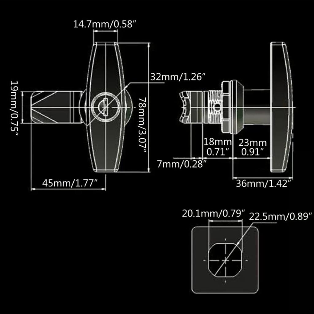 Caravan Toolbox Title T Shape Handle Lock Latch Description Rustproof