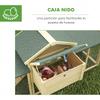 Large Wooden Outdoor Chicken Coop 204x85x93 Cm with Nesting Box, Run, Removable Tray and Natural Perch