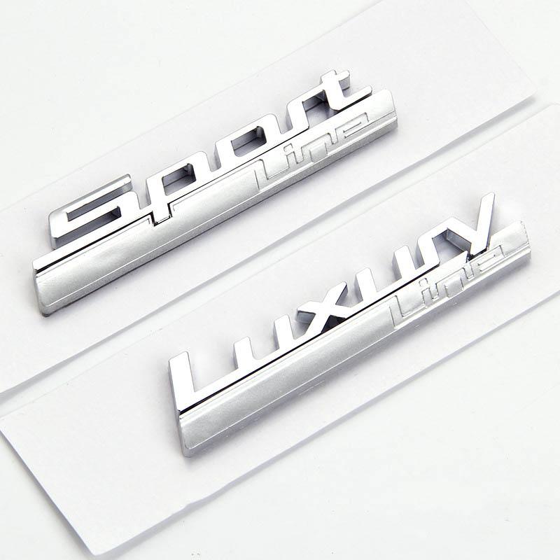 Car Fender Emblem Badge Sticker For Sport Line BMW Luxury Line Logo 520d 530d 330d 320d 518d F30 F10 G30 G20 E46 E39 F11 F32 ua2