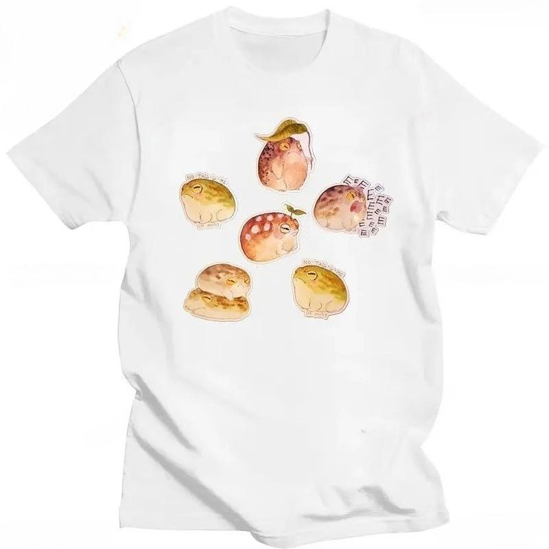 Fashion Desert Rain Frog Fat Frog Cute Print Tshirt Funny Cute Top Kawaii Casual Street Loose Women TShirt Clothing