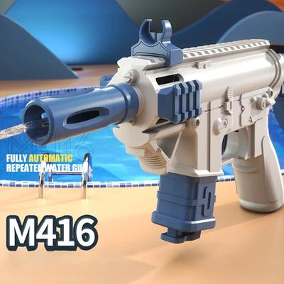 M416 Water Gun Continuous Shooting Portable Pistol for Outdoor Game for Beach and Outdoor Water Battles Interactive Summer Toy