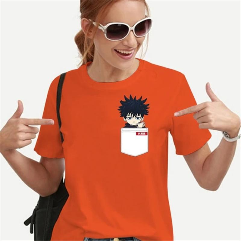 Maglietta Divertente per Donne Adolescenti T-shirt Abbigliamento Vintage Streetwear Uomo Tasca Intelligenza Fumetto Quotidiano Stile Harajuku Moda