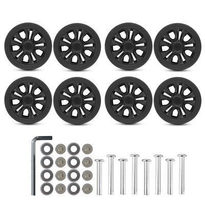 8Pcs Luggage Replacement Wheels 55x11mm Double Luggage Wheels Rubber Suitcase Wheels Repair Kits Easy Installation