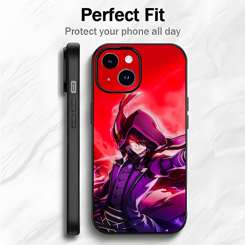 Isekai Fantasy Anime T-The Eminence In Shadow Phone Case Black Soft Packaging Lightweight For iPhone17 16 15 ProMax Phone Case