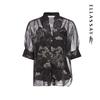 ELLASSAY Women's New Chinese Style Ink Print Two-Piece Shirt