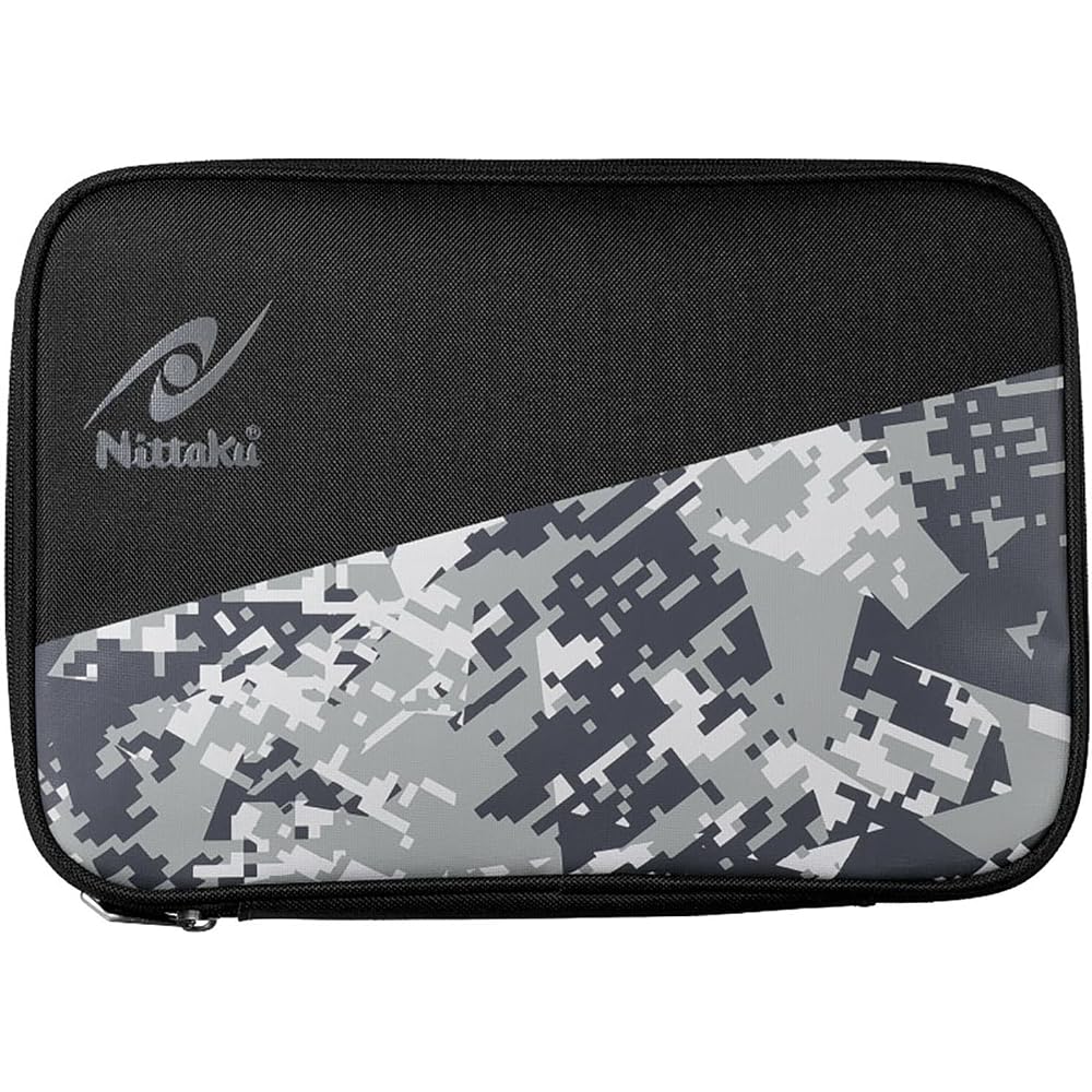 Nittaku Table Tennis Racket Case Camouflage Design Holds 2 Rackets Gray NK7224