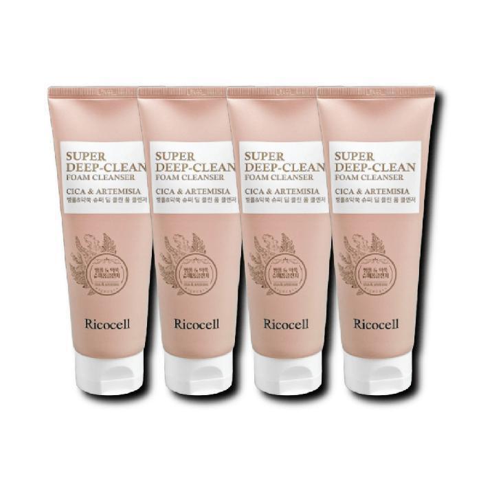 Ricocell Foam Cleansing Large Capacity Bottled Water Cleansing Foam 220ml (4 Bottles) Deep Cleansing Mildly Alkaline (30278360) 220ml x 4