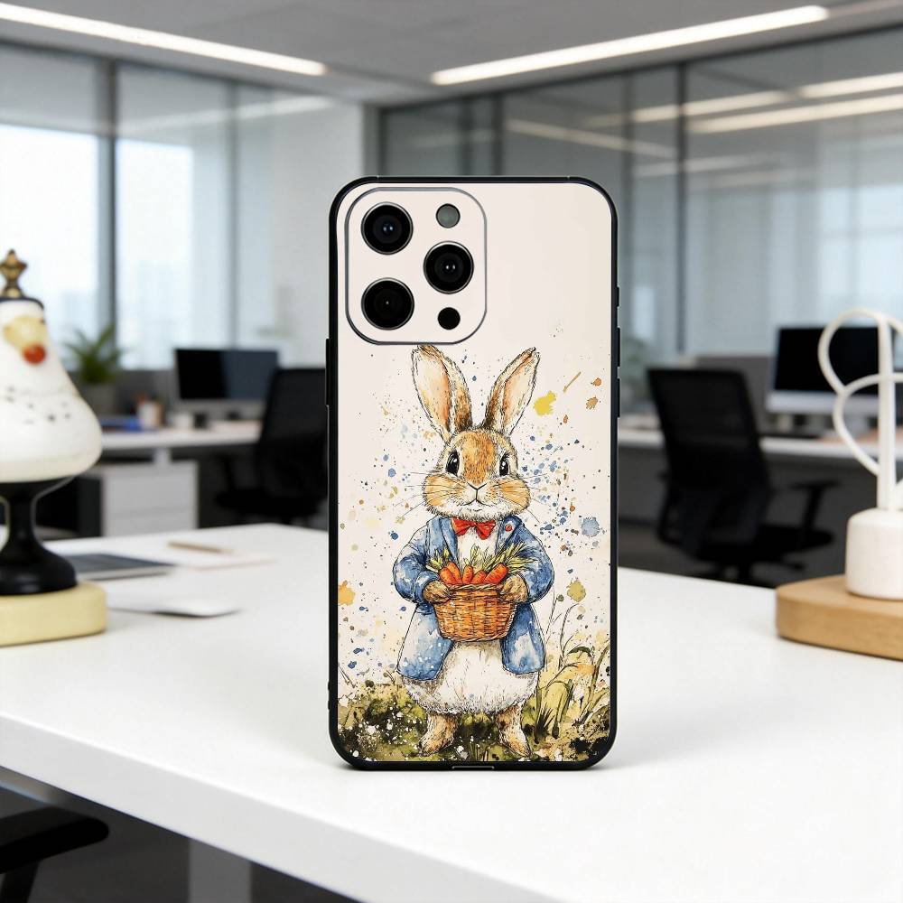 Cute R-Rabbit P-Peter-RP Phone Case Silicone Soft For IPhone 17 16 15 14 13 12 11 X XR Plus Pro Max Plus