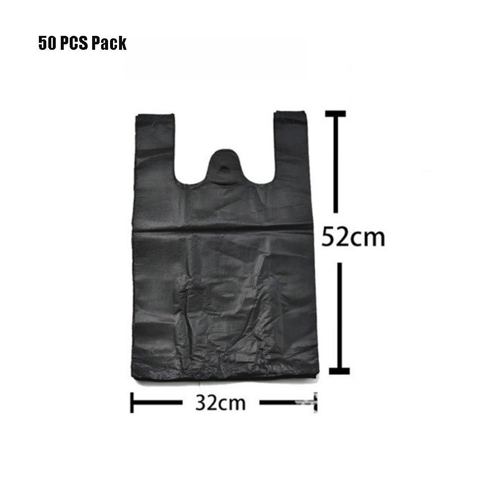 Black Handled Trash Bags Disposable Supermarket Shopping Bags Garbage Bags Home Cleaning Supplies