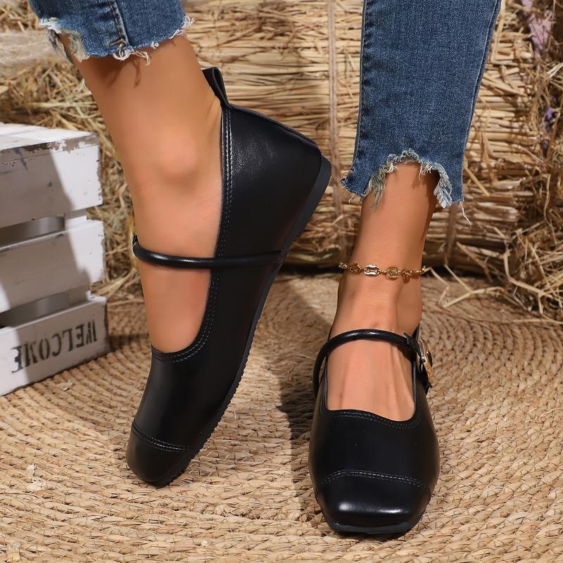 Fashion 2025 NEW Single Shoes Thick Heel Shoes Elegant Classic Retro Square Toe Comfortable Soft Shallow Heel Women's Shoes