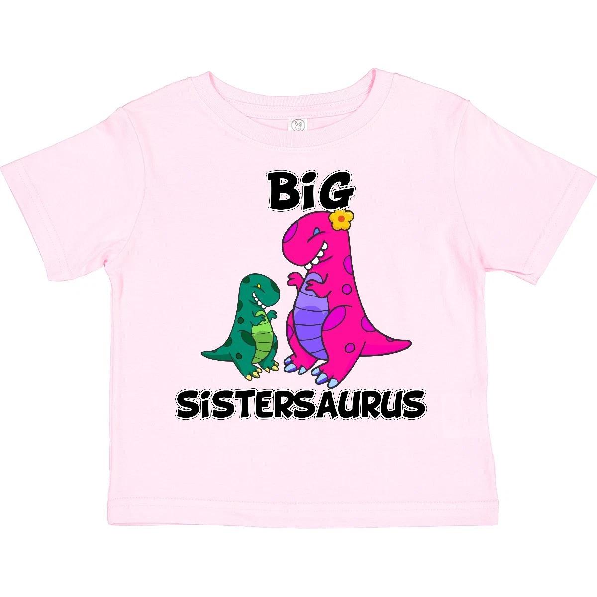 Inktastic Big Sistersaurus Toddler T-Shirt Dinosaur Sister Pink Child Kid 100