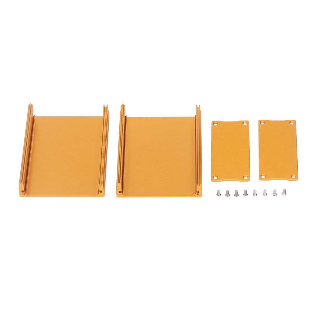 Electronic Project Box Split Type Surface Sandblasting Oxidation Aluminum Alloy Power Junction Case Golden