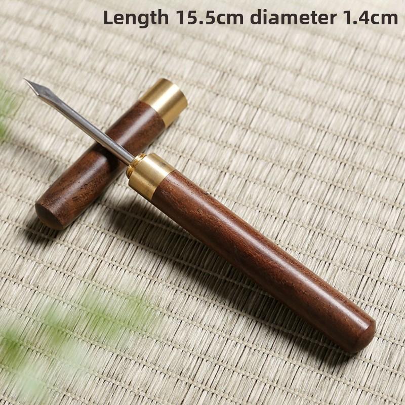 

Professional Wooden Tea Knife Ebony Tea Knife Needle Pick Puer Tea Tools Cone Needle Tea Brick Tool Chinese Kung Fu Teasets Tool