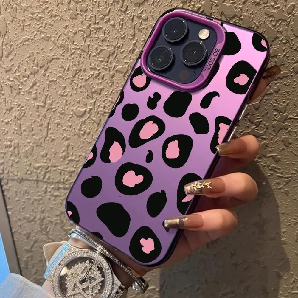 For Redmi Note 13 4G 5G 12 11 10 8 13 Pro Plus Max Luxury Leopard Color Silver IMD Case Note 10s 11s 12S 13R 12R Phone Cover