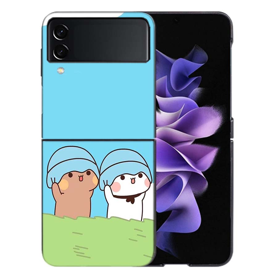 Cute BuBu DuDu Coque For Samsung Z Flip7 6 Galaxy Case Shockproof Z Flip5 Z Flip3 4 5G Hard Cover Phone TPU PC Hard Funda
