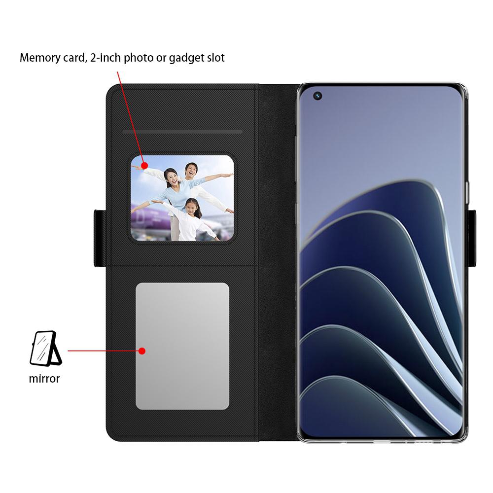 For OnePlus 13T 5G Case Stand PU Leather Phone Cover Card Holder Mirror