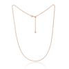 S925 Silver Minimalist Necklace for Women Elegant Rose Gold Chain Party Jewelry Gift