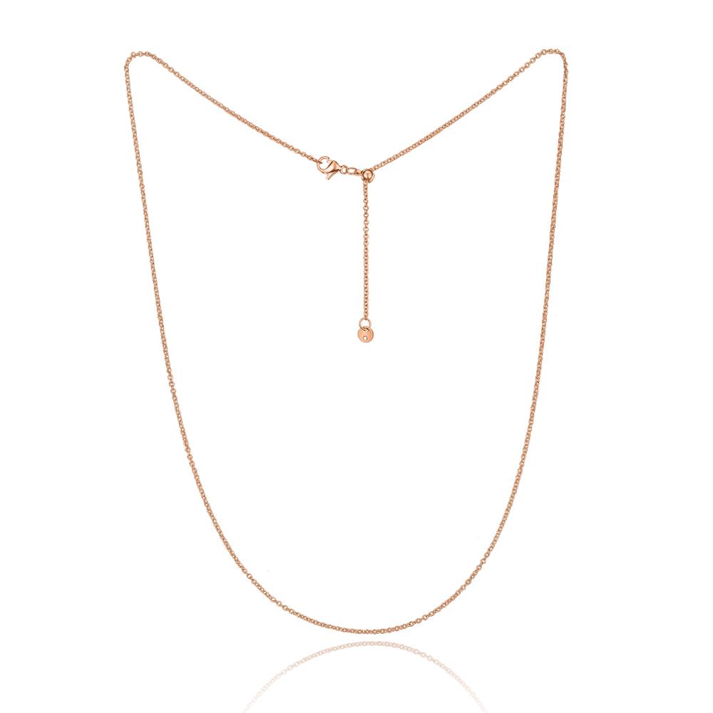 S925 Silver Minimalist Necklace for Women Elegant Rose Gold Chain Party Jewelry Gift