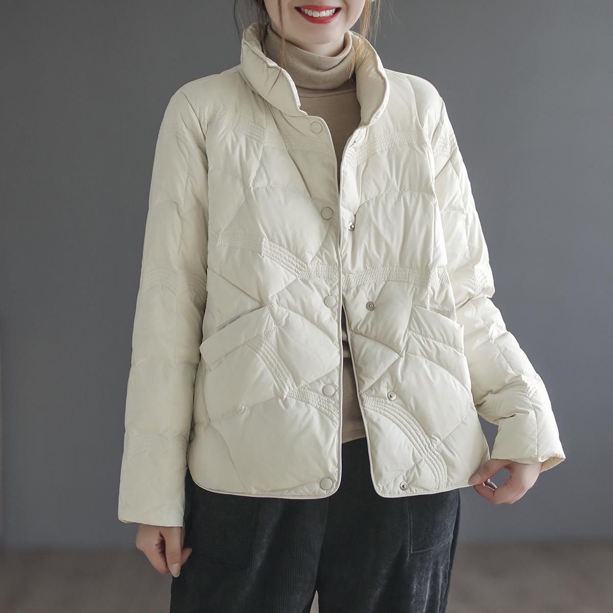 

Korean Style Women s High-Quality Short Lightweight Down Jacket S (for 80-110 jin)