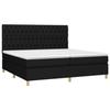 3142603 vidaXL Lit à sommier tapissier avec matelas Noir 200x200 cm Tissu